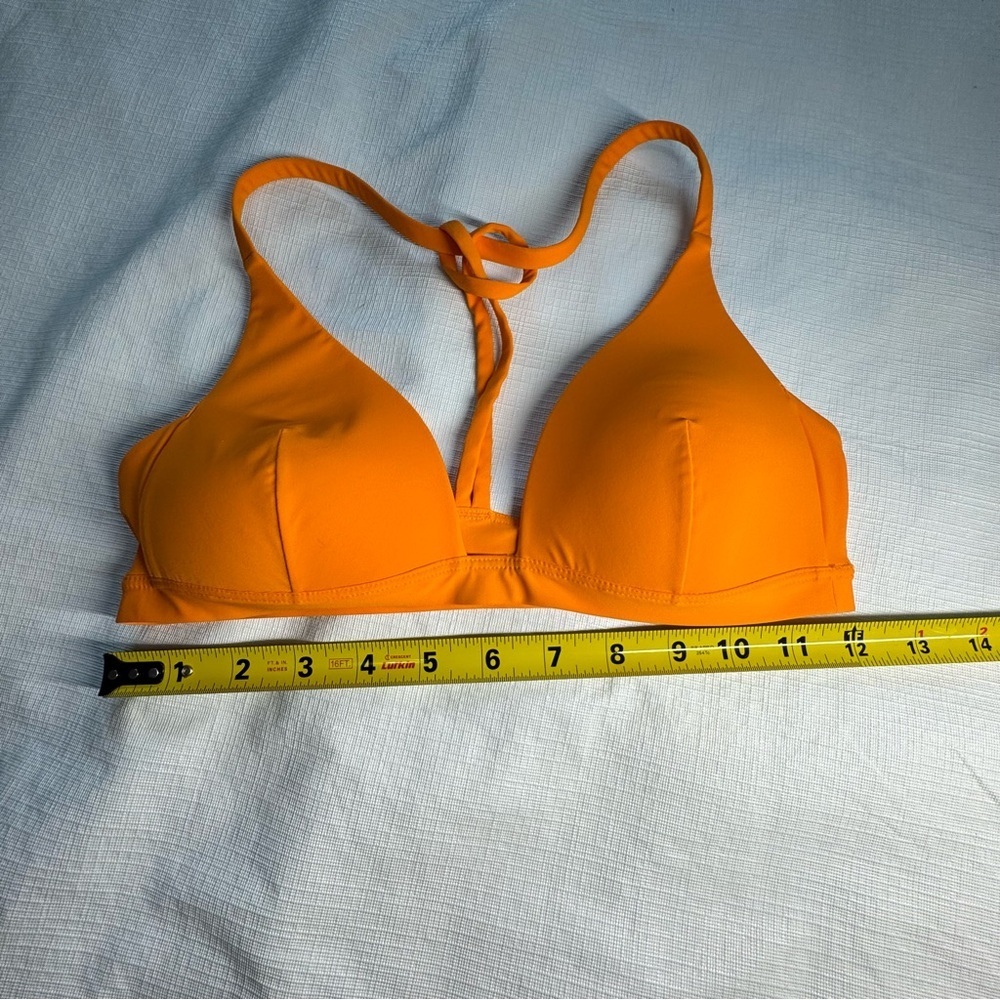 Lululemon Athletica Orange Bikini Top Racer back Size 6